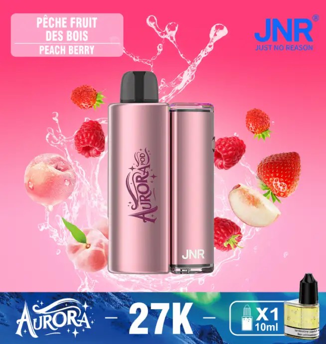 Vape puff JNR Aurora 27k sekali pakai