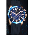 Chronograph Wrist watch with Silicone Watch strap