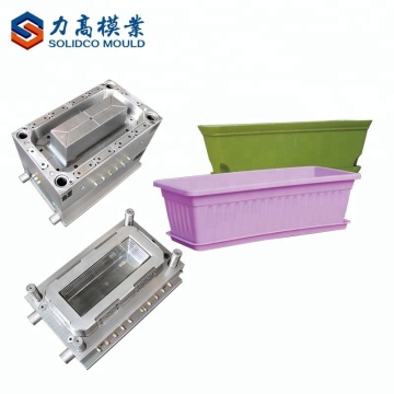 Plastic high quality square-shape garden flower pot mould