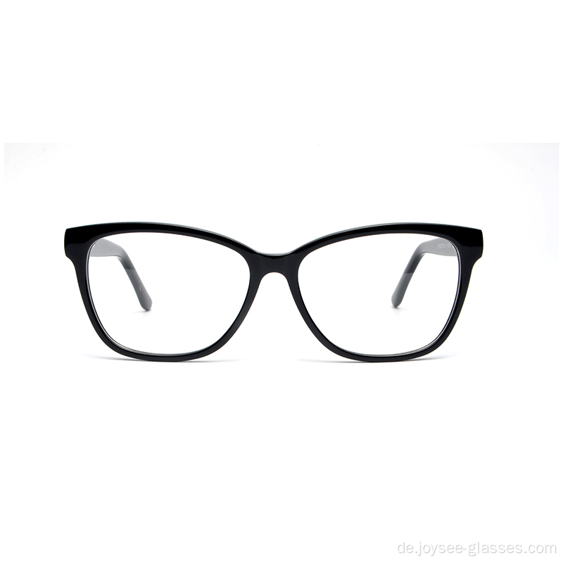 Großhandel Lager neues Design hochwertige schwarze Damen Acetatbrillen Frames