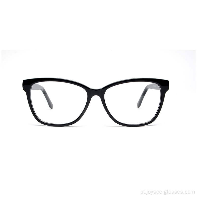 Estoque de atacado NOVO Design Design de alta qualidade Ladies Black Ladies Acetato Frames