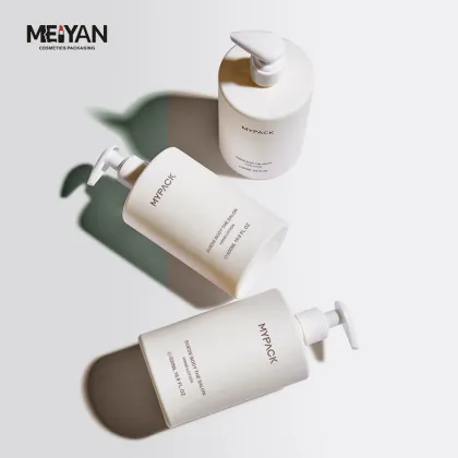 MYPACK Hair Shampoo Bottle Packaging Set: Empty Containers for Shampoo, Conditioner, and Body Butter Jars