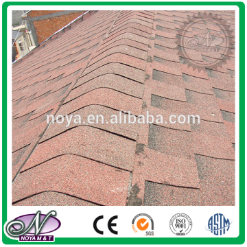 Fiberglass asphalt roofing Shingles coloured glaze cheap roofing tiles china with low price