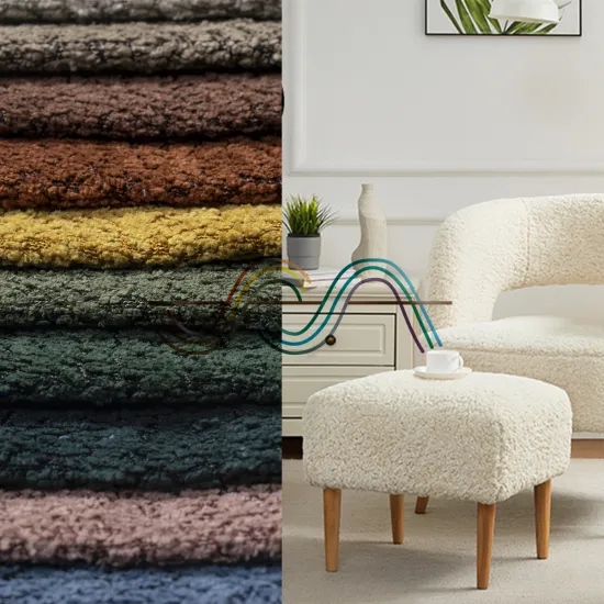 100%Polyester Upholstery Boucle Fabric for Contract Furniture