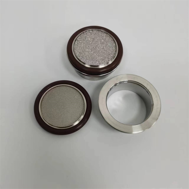 DN 40 lSO-KF Centering Ring with Sintered Metal Fine Filter (5)