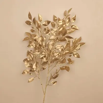 Golden Leaf Artificial Plant Bouquet for Events and Christmas Decor