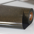 Vinile con trasferimento di calore Premium Glitter oro nero 0,5x25m - HTV - Ferro per maglieria