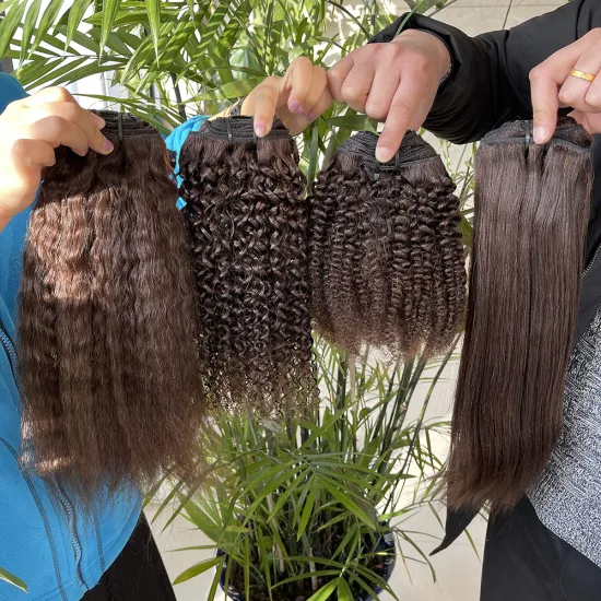 OverNight Shipping 16 #2 Brown Remy Afro Kinky curly Hair Clip In Extensions,Kinky Yaki Straight Human Hair Extensions Clip Ins
