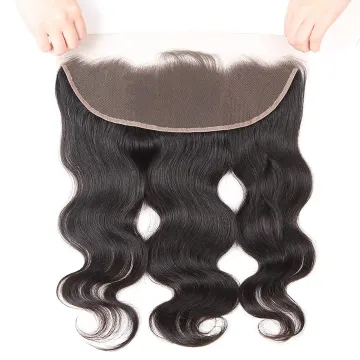 Wholesale No any split ends Healthy bouncy texture virgin brazilian hair Body Wave Hair Frontal Closures 13x4 lace frotnal