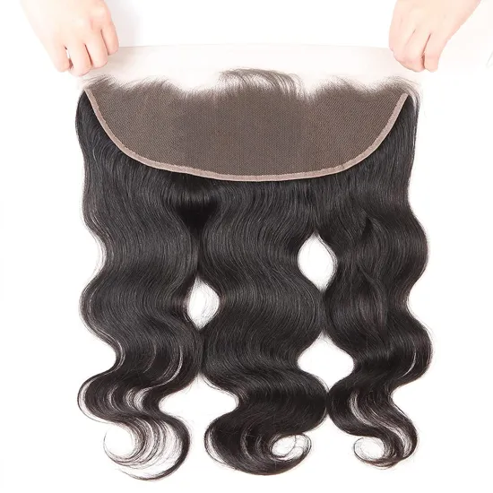 Wholesale No any split ends Healthy bouncy texture virgin brazilian hair Body Wave Hair Frontal Closures 13x4 lace frotnal