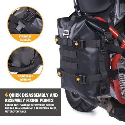 Durable Waterproof Motorcycle Trunk Bag - Moto Tail Bag for Rear Seat