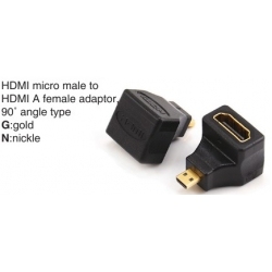محول HDMI مايكرو إلى ميني بزاوية 90 درجة