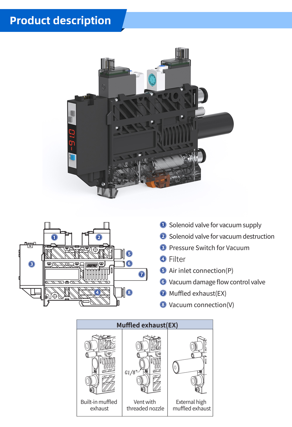 External high noise silencing vacuum generator_01