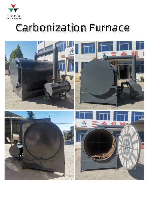 Large Kernel Palm Shells and Bamboo Husk Carbonization Kiln Machines for Sale