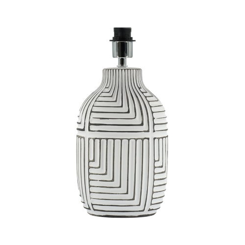 Candeeiro de mesa contemporâneo em cerâmica para interior com design geométrico