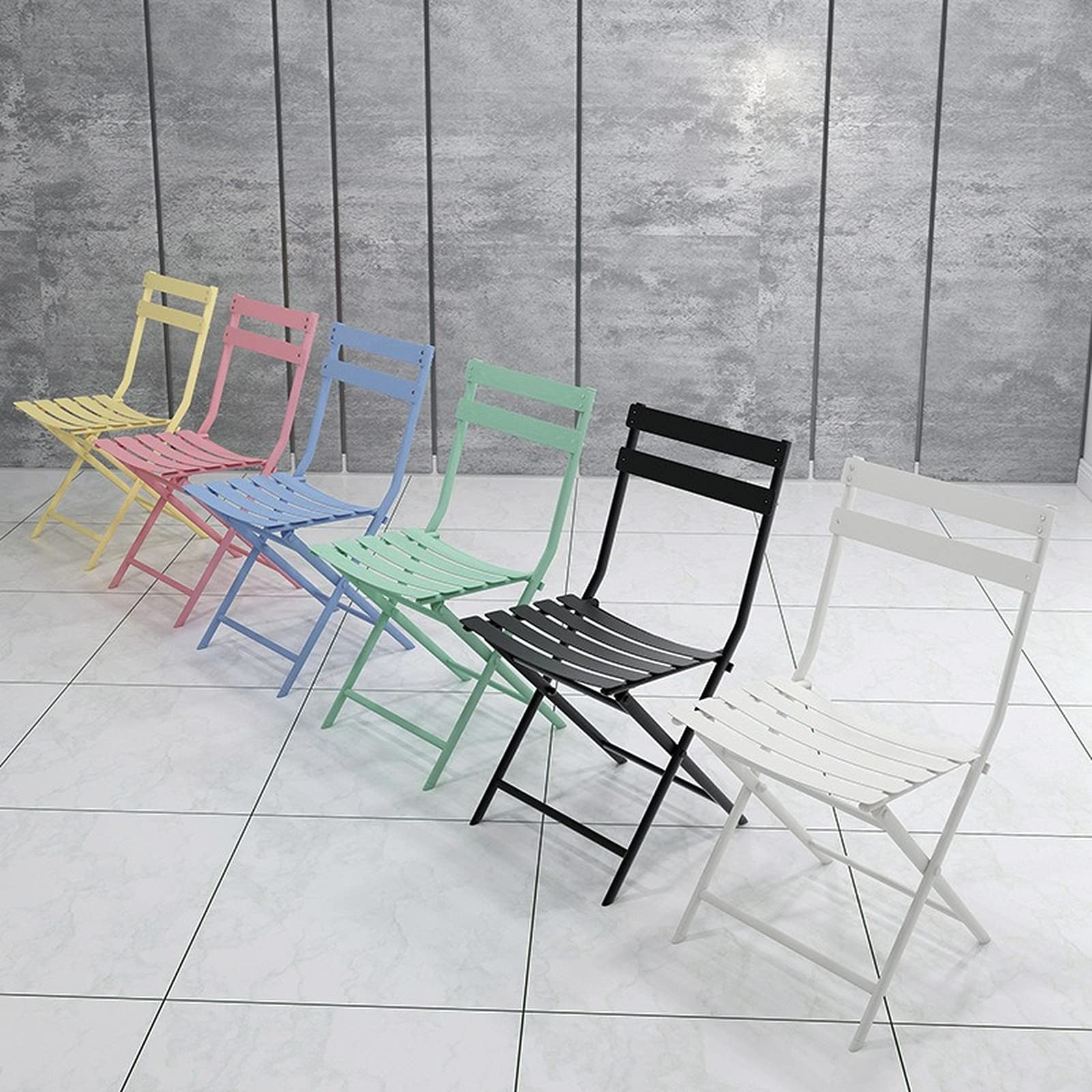 easy setup iron folding chair for backyard