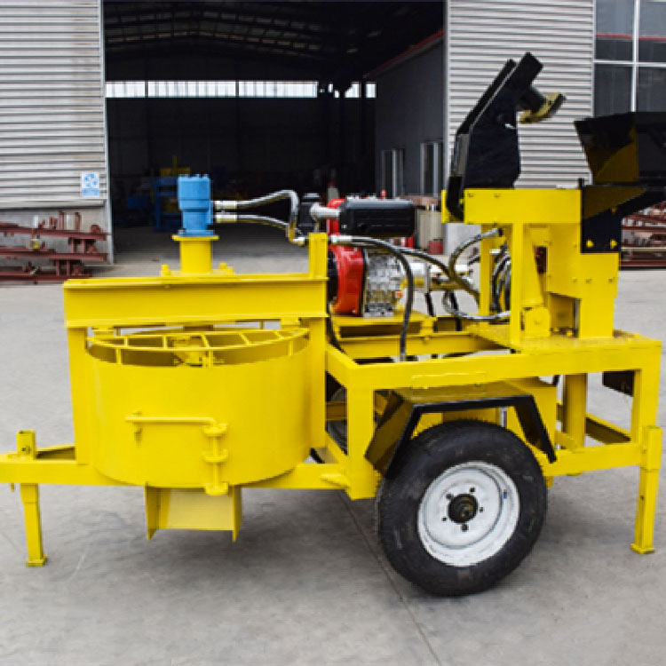 Hollow brick mobile cement block molding machine QT2-45