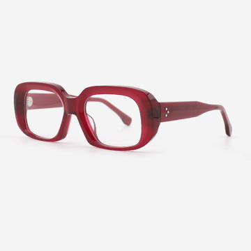 Rectangular thick Acetate Unisex Optical Frames 23A3092