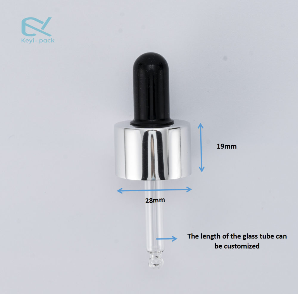 silicone teat aluminum closure with glass tube dropper