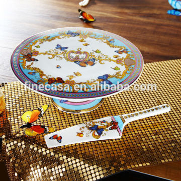 11 Inches Fine New Bone China Luxury Cake Stand with Server of Song of Joy