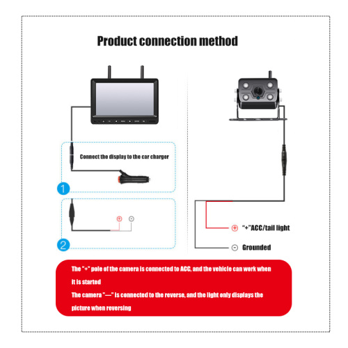 Wireless Camera System 7-inch Digital Touch Button Monitor
