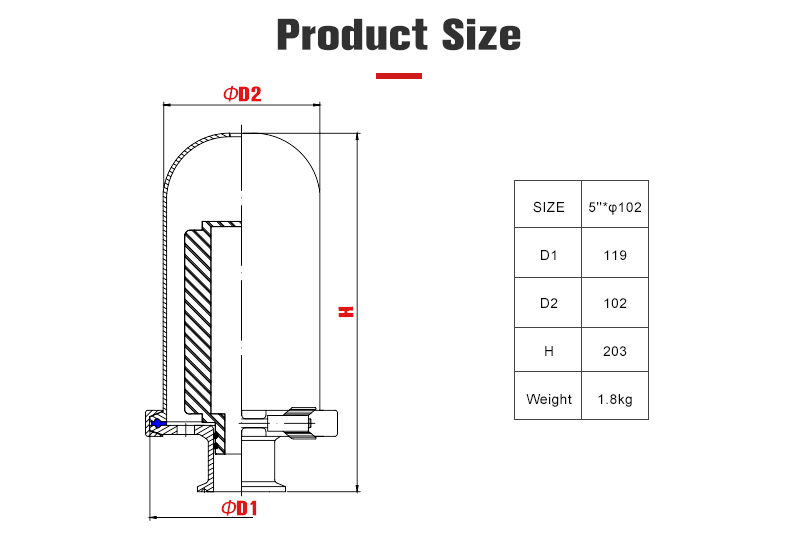 Sanitary 38mm Clamp Breathing Valve