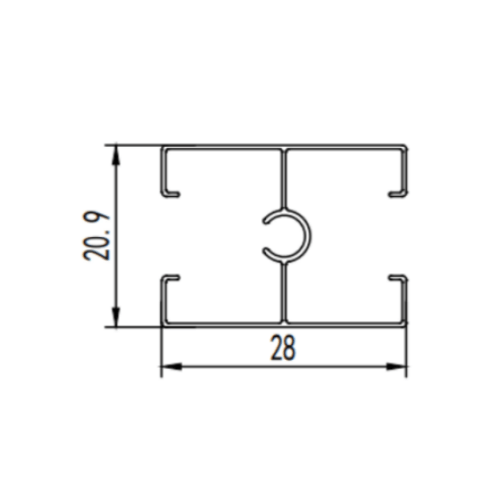 HRB 52 bakery door aluminum profile extruding tool