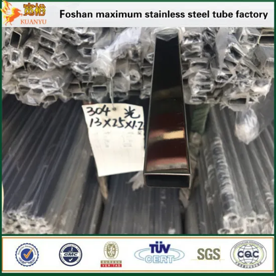 EN 1.4401 steel stainless pipe rectangle 316 tubes