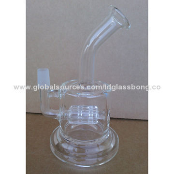 7" gear small size glass water pipe with oil pipe