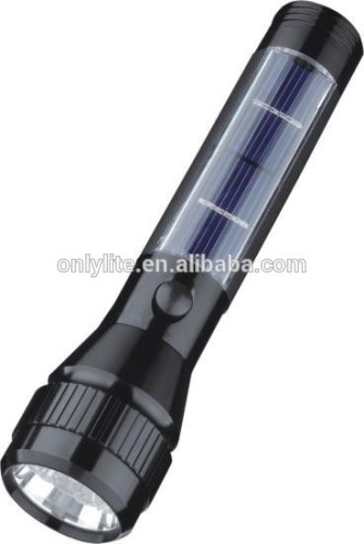 16 led portable solar dyname led flashlight