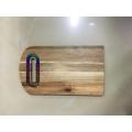 wood chopping board with centered handle