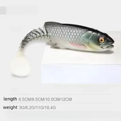 Wholesale Black Bass Lures: Artificial Shad Bait Soft Vibration Grub & Crazy Minnow