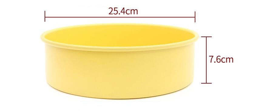 10' Carbon Steel Non-Stick Round Cake Pan With Removable Bottom -Yellow (14)