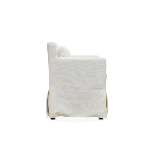 Elegant Fantastic Fabrics Leather Armchair Cosy White Armrest Solid Durable Armchair Top Quality Factory