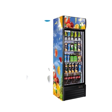 LC/D278 Vertical Transparent LCD Showcase Glass Designs for Single Display Cooler
