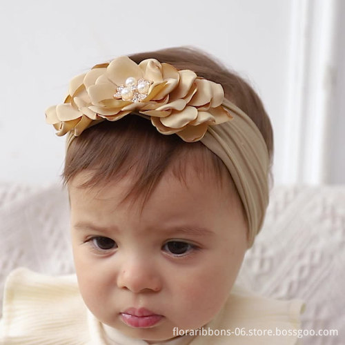 Sweet Style Children's Floral Nylon Scrunchie Headband