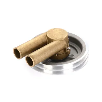 Impeller Marine Sea Water Pump Compatible with Volvo Penta Double-V Belt Pulley