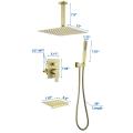 Brass Rainfall Bathroom Shower Set