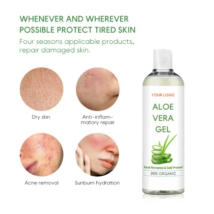Organic Aloe Vera Gel for Face, Body, and After Sun Relief - Private Label