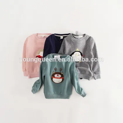 NZ62 Korean kid all-match long sleeved sweater cartoon new small christmas sweater