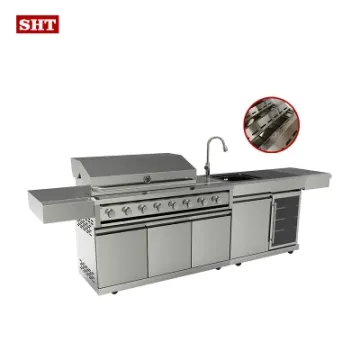 High Quality BBQ Cabinet Stainless Steel BBQ Gas Grill for Family Use