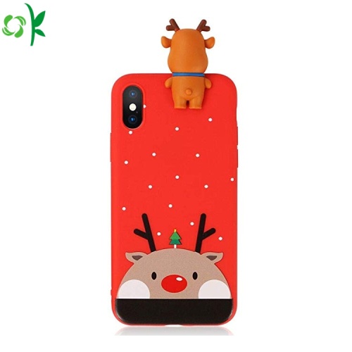 New Fashion Christmas Silicone Case Telepon untuk Dijual