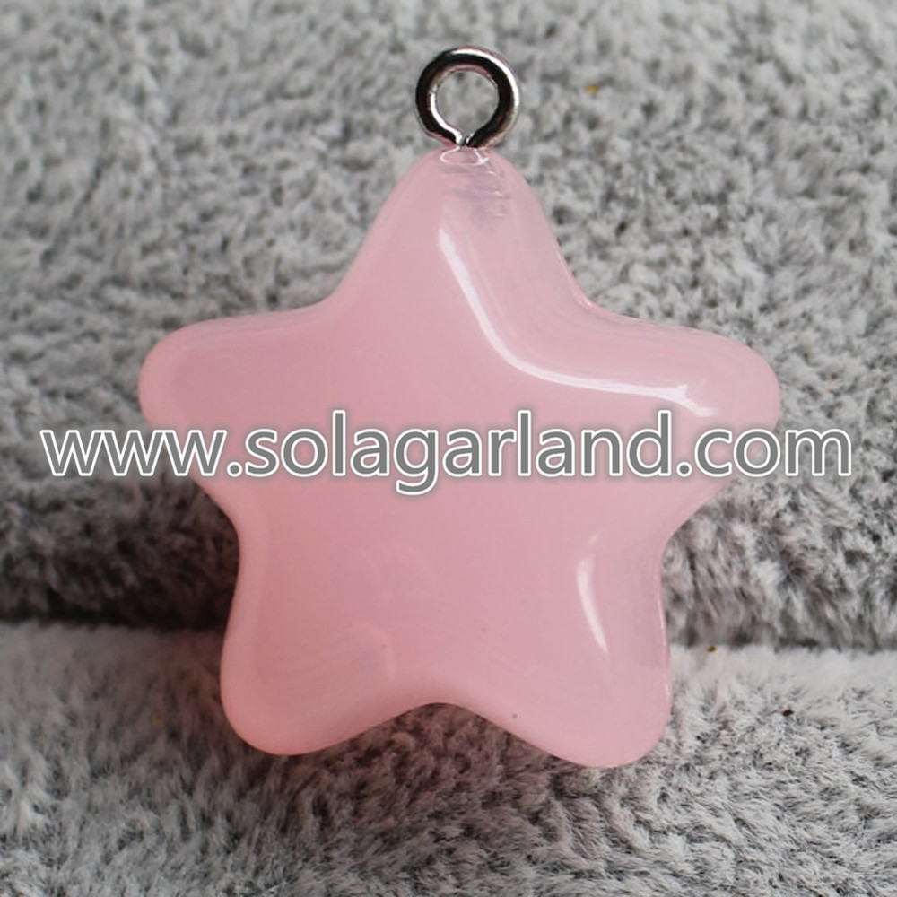 Plastic Star Charm Pendants