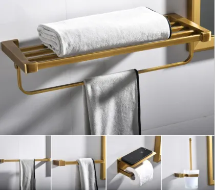 HONGDEC Modern Bathroom Hardware Set: Towel Rack & Accessories