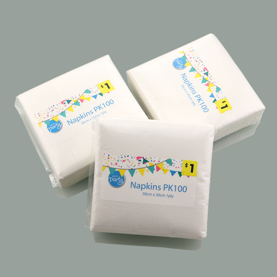 Soft disposable paper napkins for restaurants