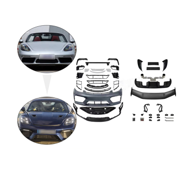 GT4 RS Style Front Bumper Upgrade Body Kit untuk Porsche 718 Cayman/Boxster