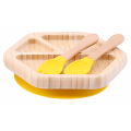 Set de hrănire cu aspirație din silicon din bambus hexagonal pentru bebeluși