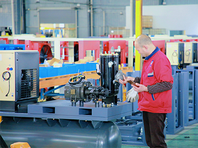 Screw air compressor production workshop
