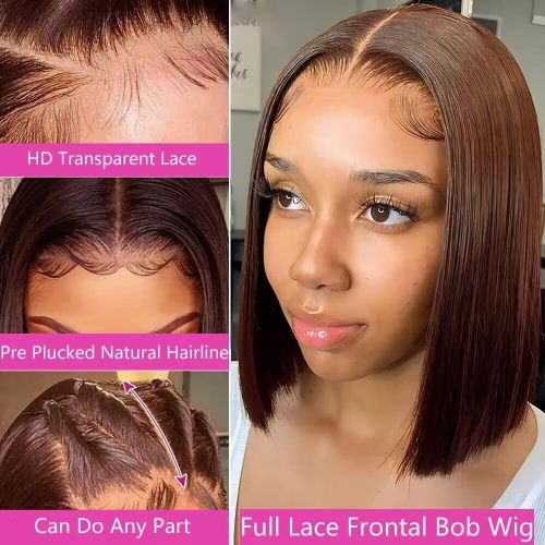 Brown Bob 13X4 Lace Front Wig