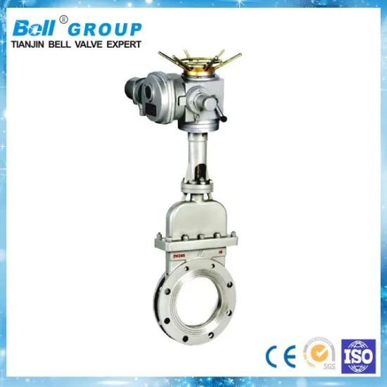 wcb electric knife gate valve pn16